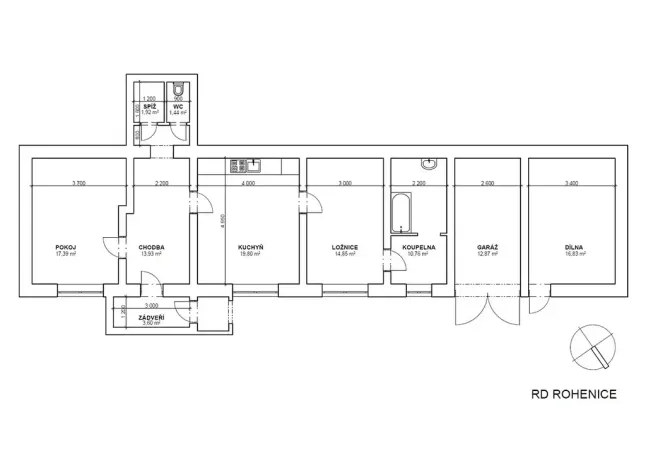 Prodej rodinného domu, Rohenice, 150 m2