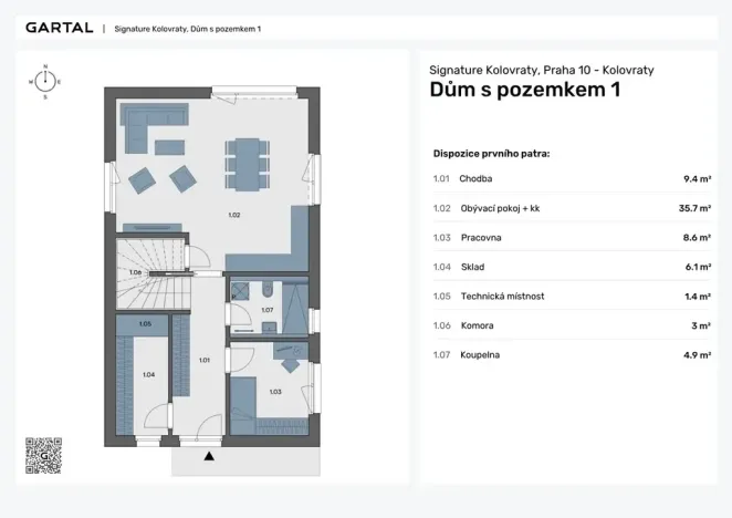 Prodej rodinného domu, Praha - Kolovraty, Měsíčková, 145 m2