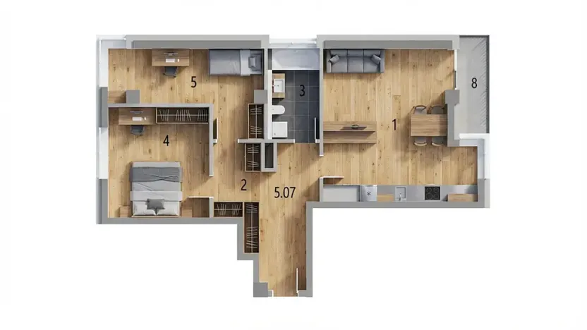 Prodej bytu 3+kk, Luhačovice, Zatloukalova, 85 m2