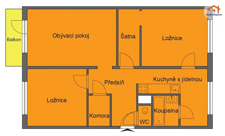 Prodej bytu 3+1, České Budějovice, Pekárenská, 79 m2