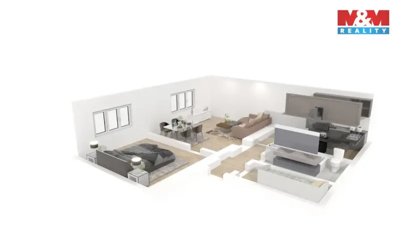 Pronájem bytu 2+1, Pardubice - Zelené Předměstí, Lexova, 61 m2