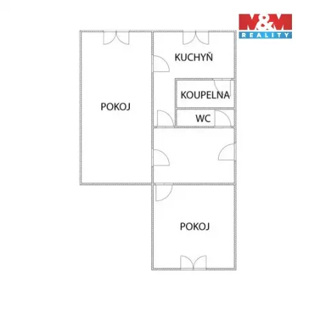 Prodej bytu 2+1, Bukovany, 48 m2