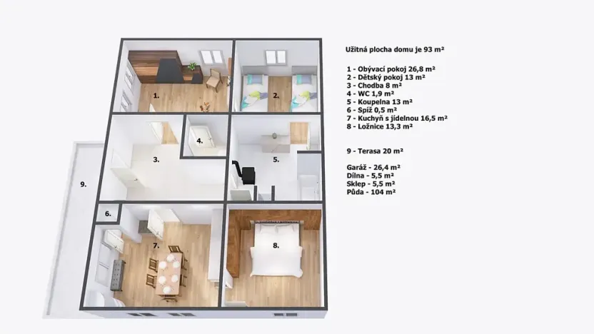 Prodej rodinného domu, Nová Paka, 93 m2
