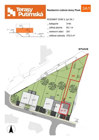 Prodej bytu 3+kk, Písek, Dolní, 65 m2