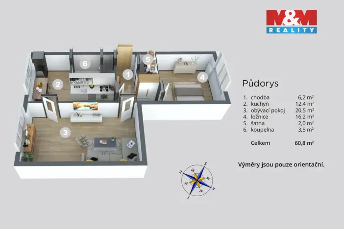 Prodej bytu 2+1, Ústí nad Labem - Severní Terasa, Pod Parkem, 62 m2