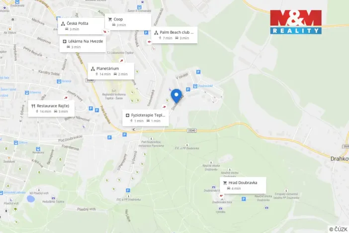 Pronájem bytu 2+kk, Teplice, Doubravická, 36 m2