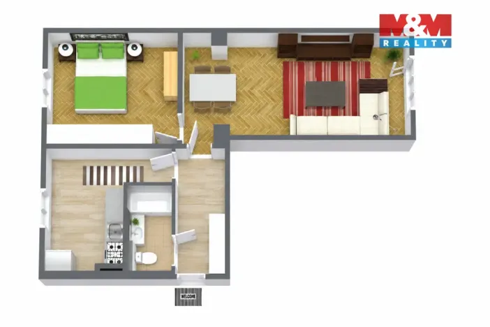 Prodej bytu 2+1, Bukovany, 53 m2