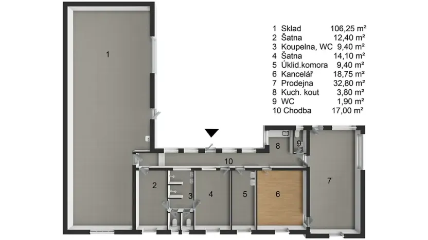 Pronájem kanceláře, Teplice, Havířská, 226 m2