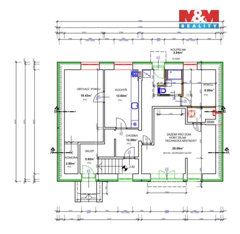 Pronájem bytu 2+1, Hradec Králové - Věkoše, Lomená, 58 m2