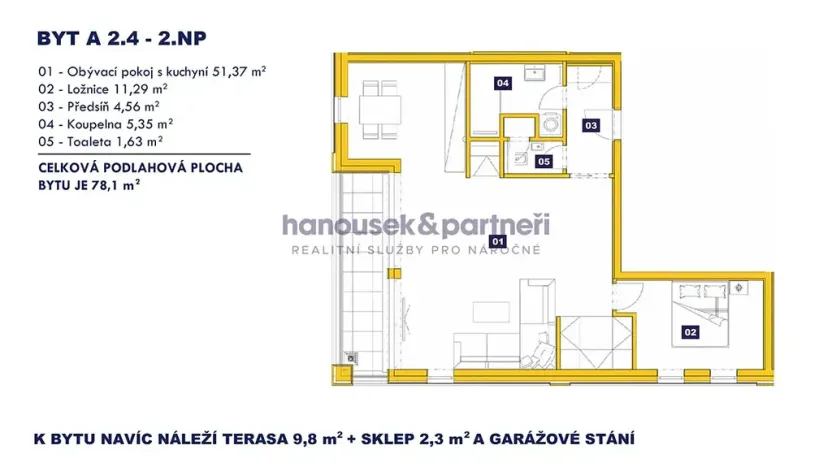 Prodej bytu 2+kk, Vrchlabí, Pražská, 78 m2