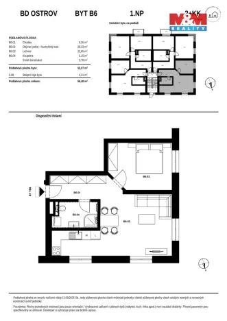 Prodej bytu 2+kk, Ostrov, Hlavní třída, 56 m2
