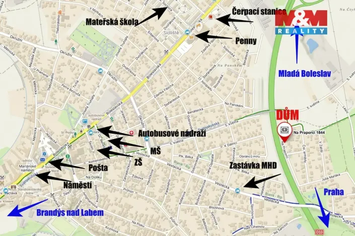 Prodej rodinného domu, Brandýs nad Labem-Stará Boleslav - Stará Boleslav, Na praporci, 72 m2