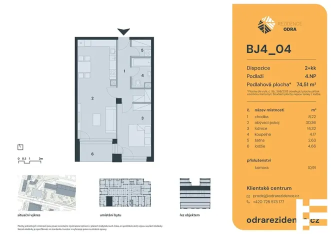 Prodej bytu 2+kk, Praha - Bohnice, Lodžská, 75 m2
