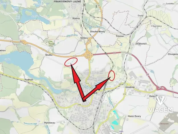 Prodej pole, Cheb, 1111 m2