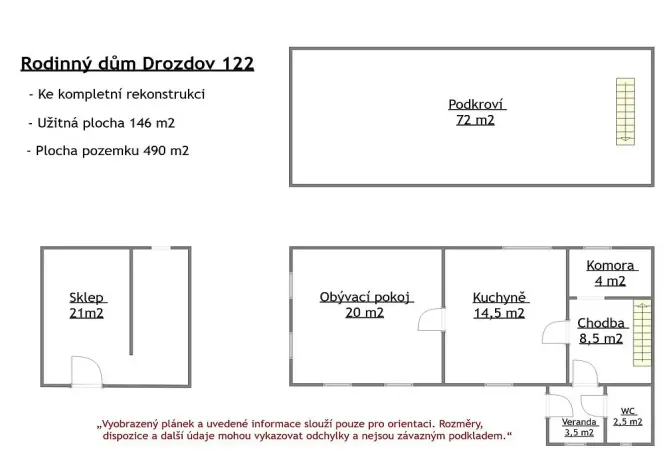 Prodej rodinného domu, Drozdov, 145 m2
