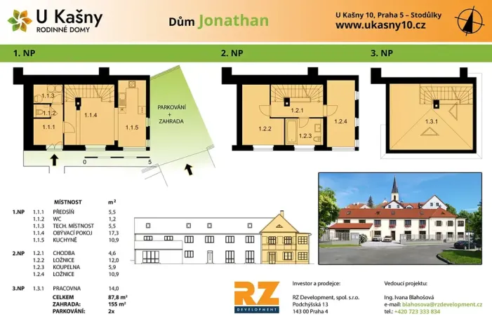 Prodej rodinného domu, Praha - Stodůlky, U kašny, 88 m2