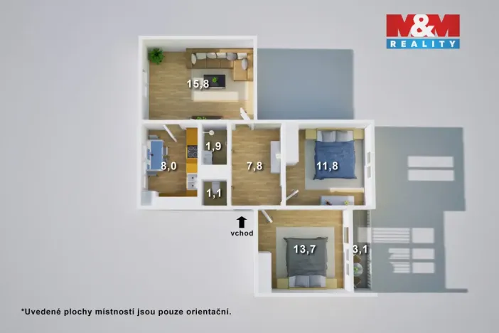 Prodej bytu 3+1, Ústí nad Labem - Severní Terasa, Svojsíkova, 68 m2