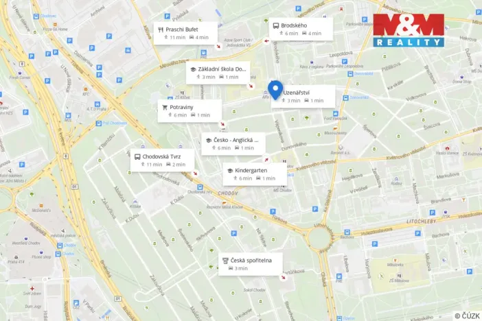 Prodej bytu 3+kk, Praha - Chodov, Mokrá, 73 m2