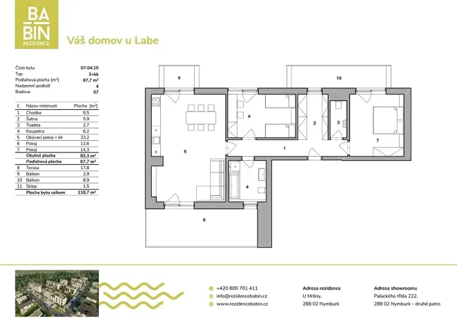 Prodej bytu 3+kk, Nymburk, K Lesu, 88 m2