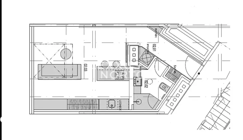 Pronájem bytu 1+kk, Praha - Vinohrady, náměstí Jiřího z Poděbrad, 39 m2
