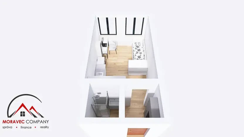 Pronájem bytu 1+kk, Ostrava, Sokolská třída, 21 m2