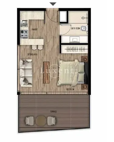 Prodej bytu 1+kk, Taqah, Omán, 46 m2