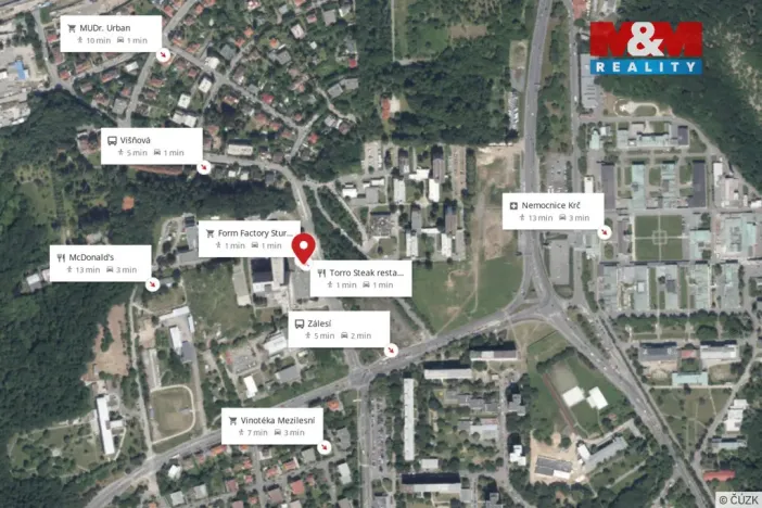 Pronájem bytu 1+kk, Praha - Krč, Štúrova, 28 m2