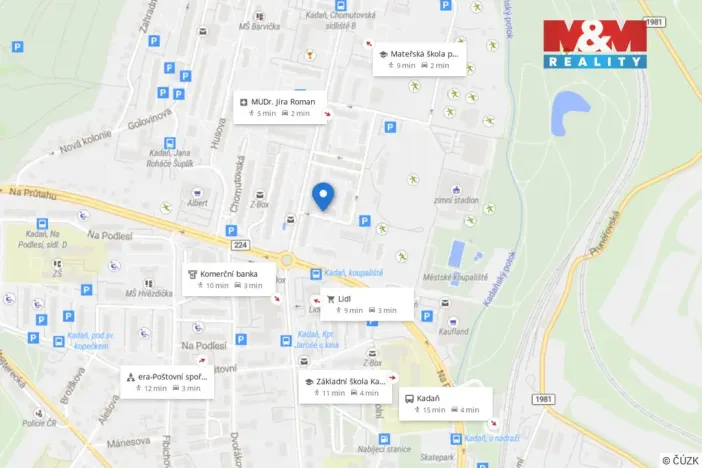 Prodej bytu 2+1, Kadaň, Chomutovská, 51 m2