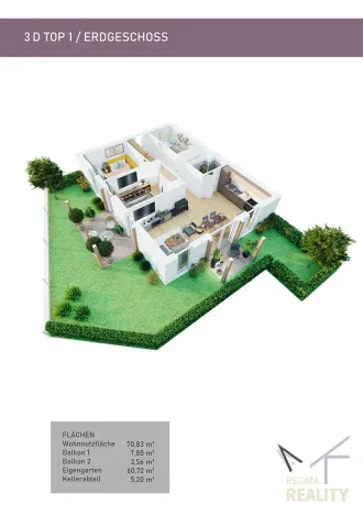 Prodej apartmánu, Bad Mitterndorf, Rakousko, Kulmhofweg, 71 m2