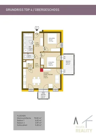 Prodej apartmánu, Bad Mitterndorf, Rakousko, Kulmhofweg, 71 m2