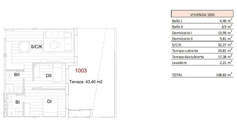 Prodej bytu 3+kk, San Miguel de Salinas, Alicante, Španělsko, 65 m2