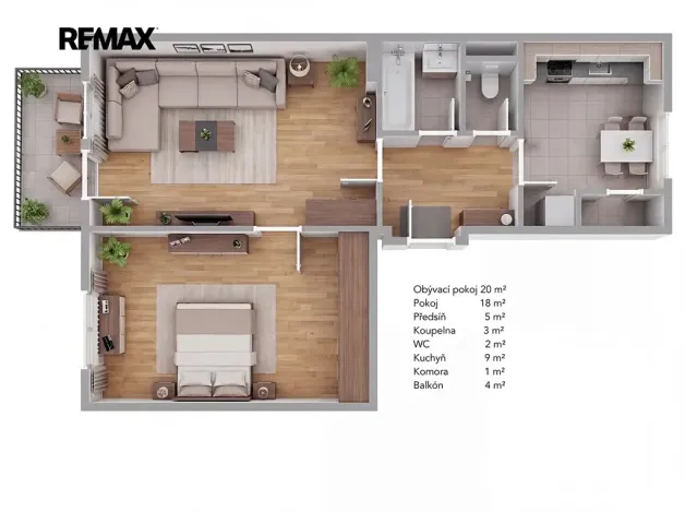 Prodej bytu 2+1, Příbram, Edvarda Beneše, 58 m2