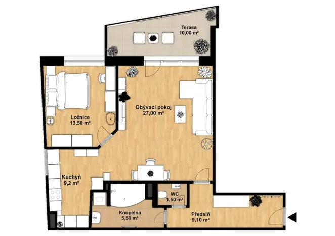 Prodej bytu 2+kk, České Budějovice, Jar. Haška, 66 m2