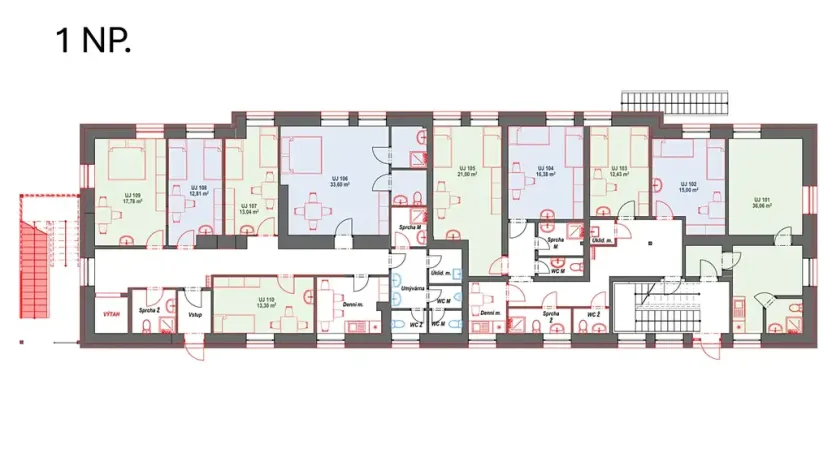 Prodej ubytování, Praha - Letňany, Beranových, 1190 m2