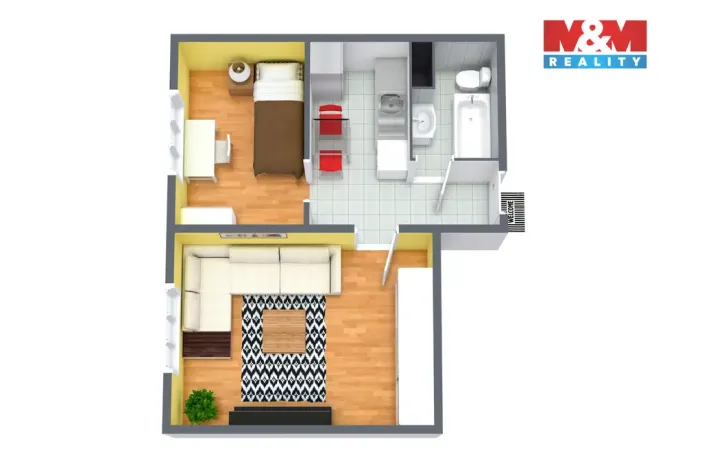 Prodej bytu 1+1, Horní Slavkov, Dlouhá, 35 m2