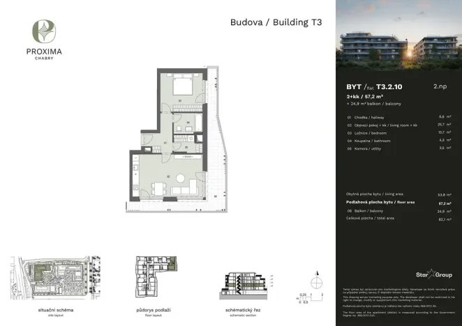 Prodej bytu 2+kk, Praha - Dolní Chabry, Měděnecká, 57 m2