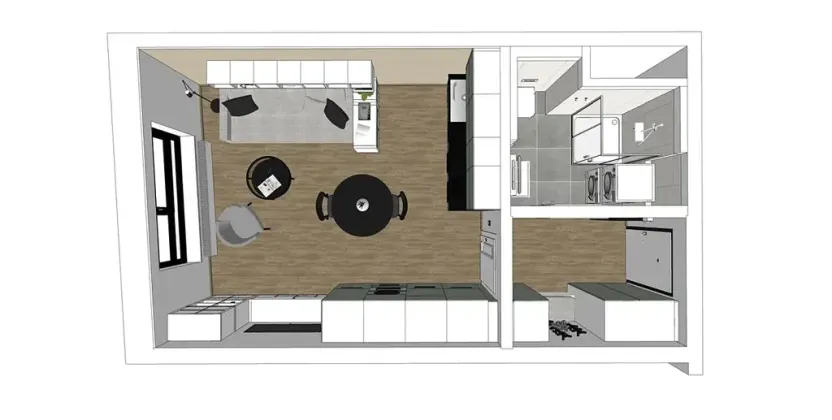 Pronájem bytu 1+kk, Praha, Milánská, 31 m2