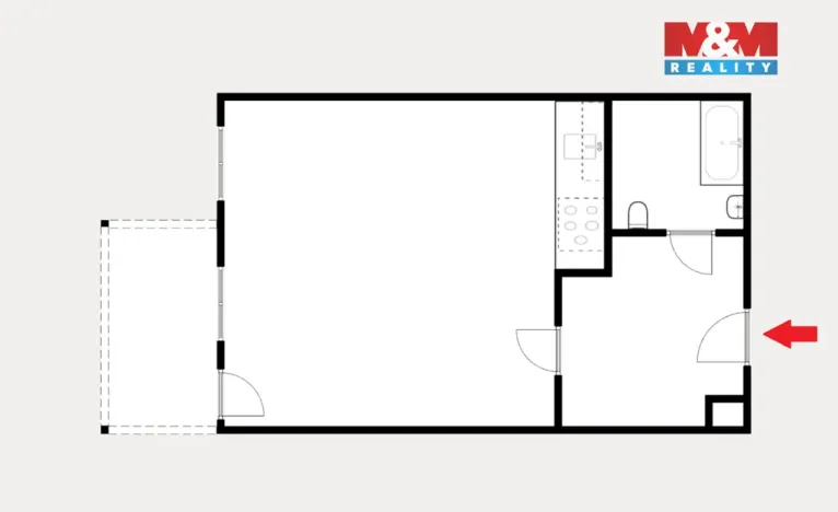 Prodej bytu 1+kk, Praha - Horní Měcholupy, Boloňská, 33 m2