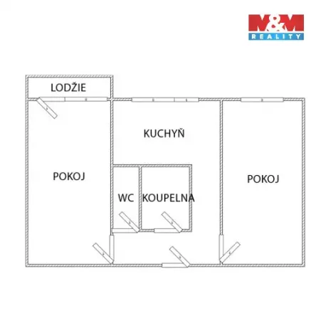 Prodej bytu 2+1, Chomutov, Holešická, 62 m2