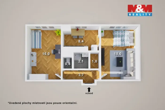 Prodej bytu 2+1, Ústí nad Labem - Bukov, Masarykova, 51 m2