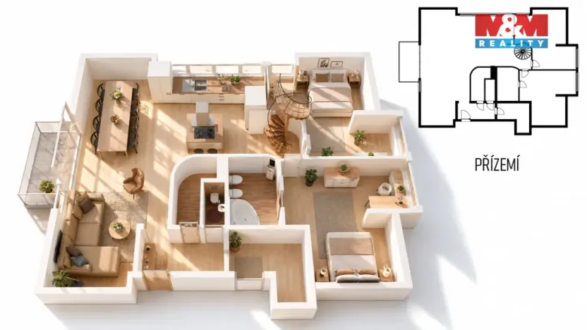 Prodej bytu 4+kk, Luhačovice, Masarykova, 180 m2
