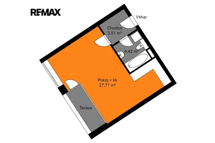 Pronájem bytu 1+kk, Kolín, 5. května, 42 m2