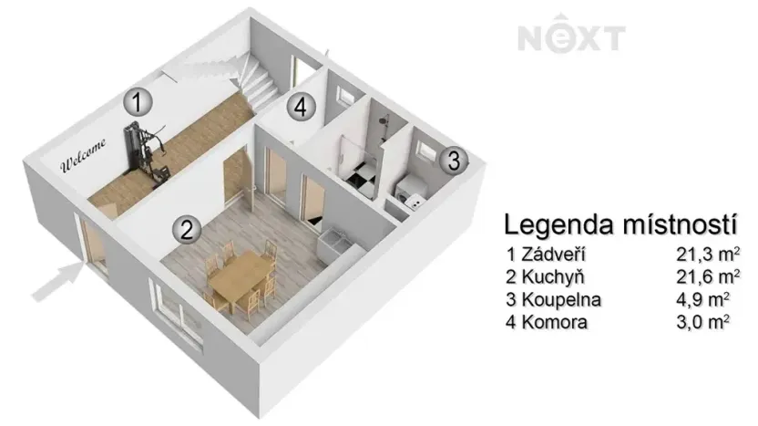 Prodej rodinného domu, Zborovice, Wolkerova, 126 m2