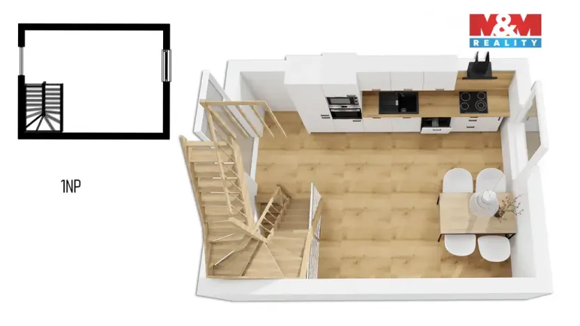 Pronájem bytu 2+kk, Mladé Buky, 48 m2
