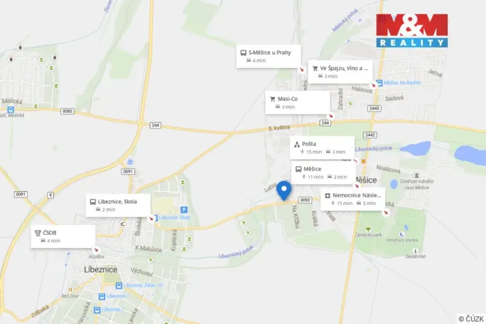 Pronájem bytu 2+1, Měšice, Revoluční, 42 m2