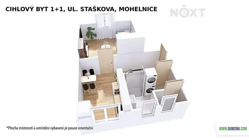 Pronájem bytu 1+1, Mohelnice, Staškova, 37 m2