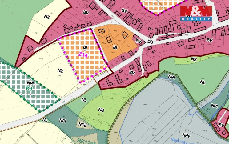 Prodej pozemku pro bydlení, Malešov, 1171 m2