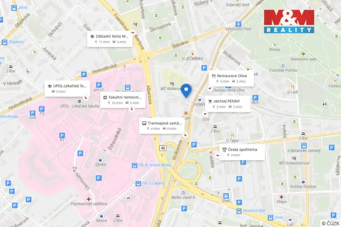 Prodej bytu 2+1, Olomouc - Nová Ulice, Wolkerova, 53 m2
