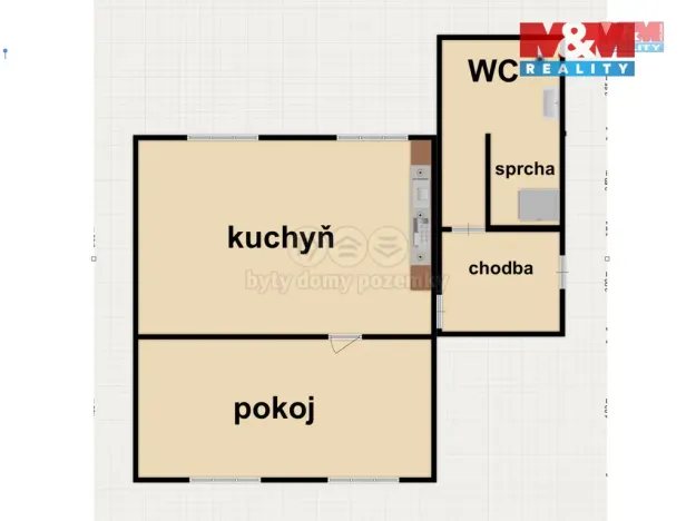 Pronájem bytu 2+kk, Jindřichův Hradec - Jindřichův Hradec III, Václavská, 55 m2
