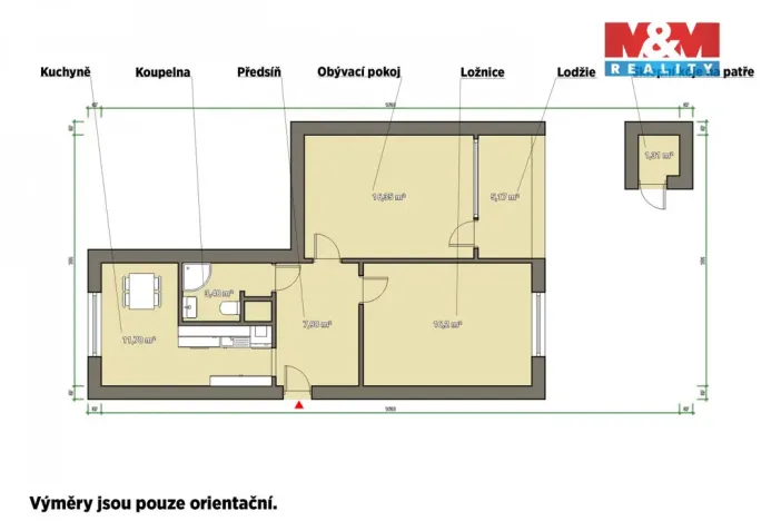 Prodej bytu 2+1, Tachov, Bělojarská, 56 m2